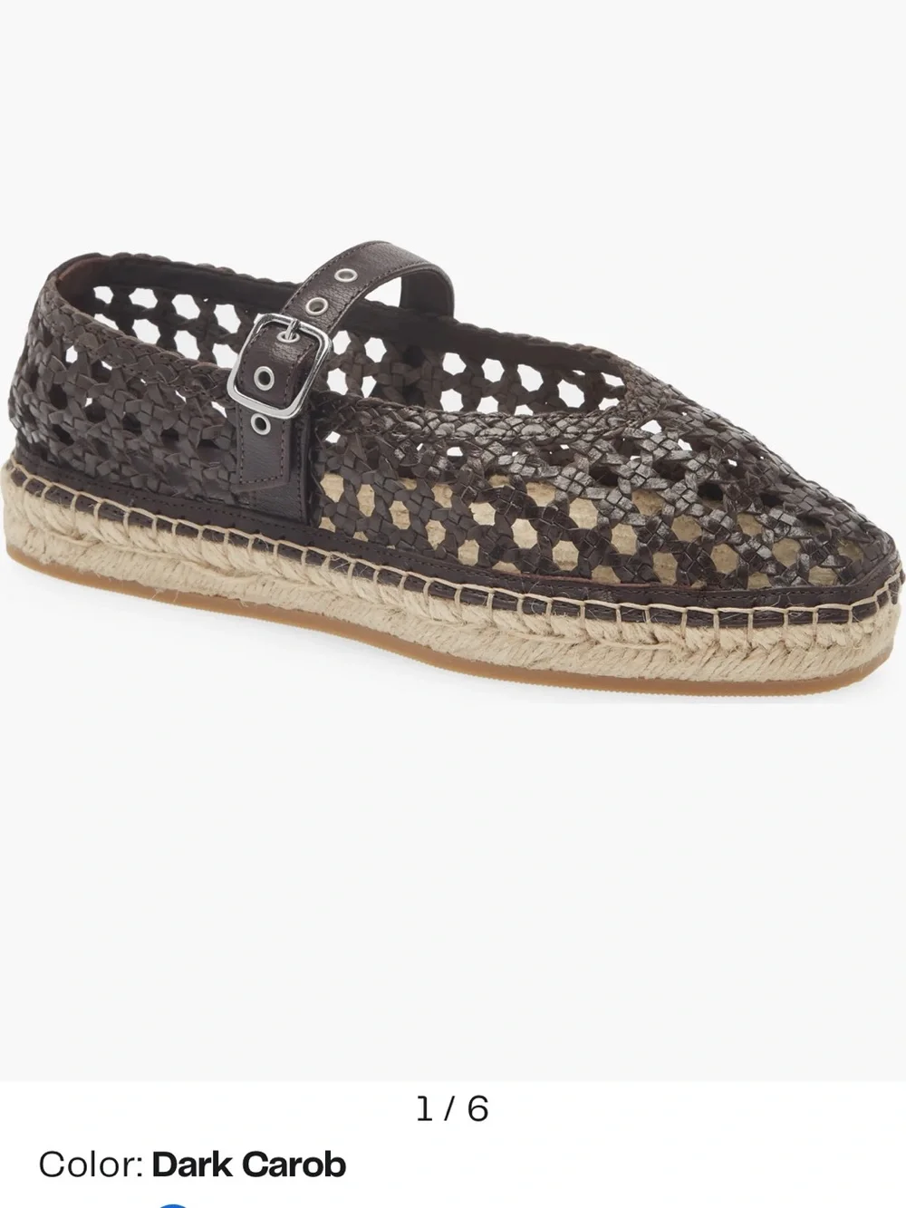 Madewell Remy Mary Jane Espadrille - Black Woven Leather